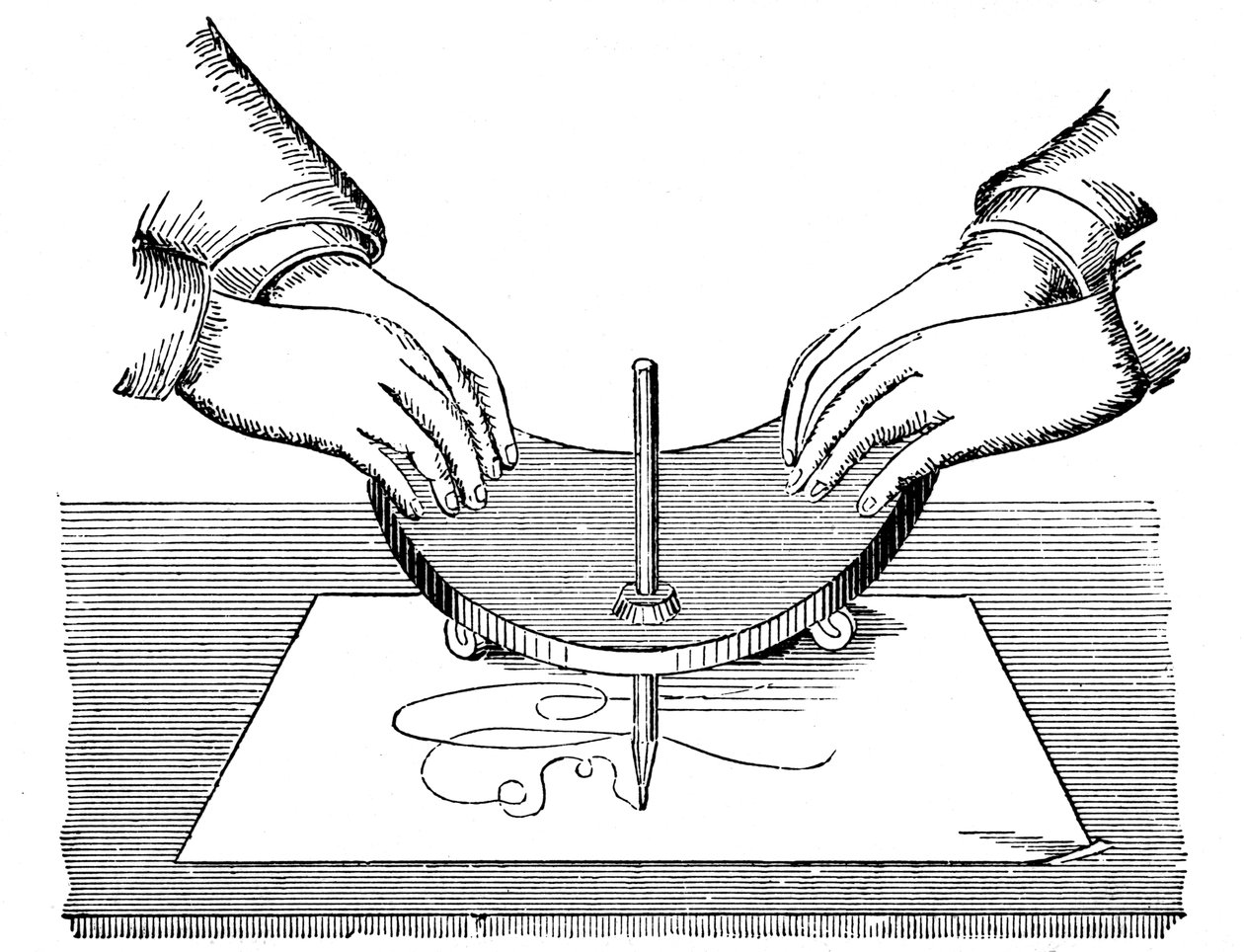 Planchette tai Ouija-taulu, 1885 tekijältä Unbekannt