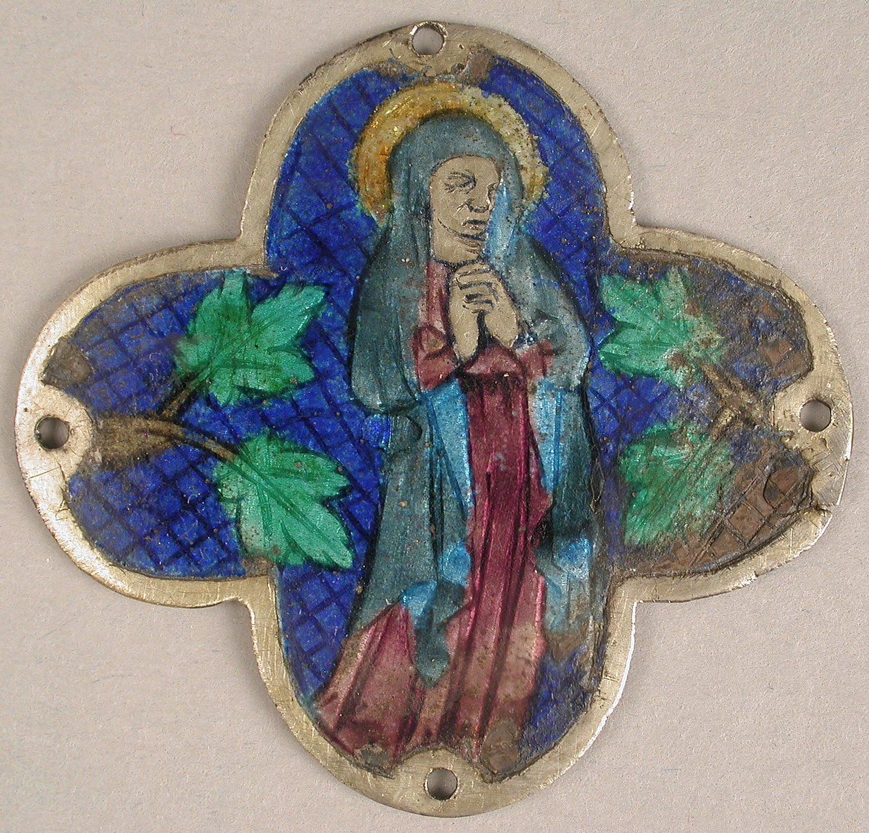 Plakki Neitsyt kanssa Mourningissa, Katalonia, 1300-luku. tekijältä Unbekannt