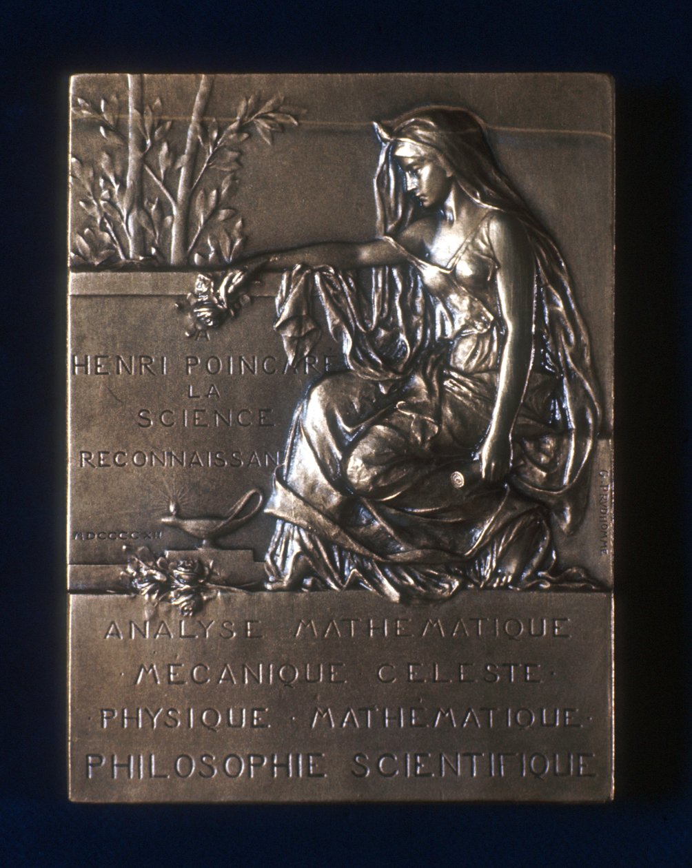 Plaketti ranskalaisen matemaatikon Henri Poincaren kuoleman muistoksi, 1912 tekijältä Unbekannt