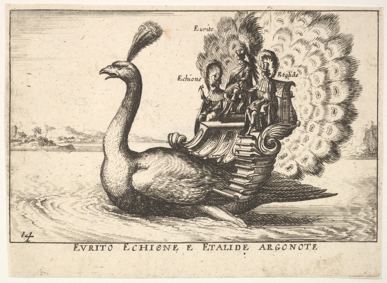 Levy 14: Argonautit Eurytus, Echion ja Aethalides Eurito Echione e Etalide Argonote..., 1664 tekijältä Unbekannt