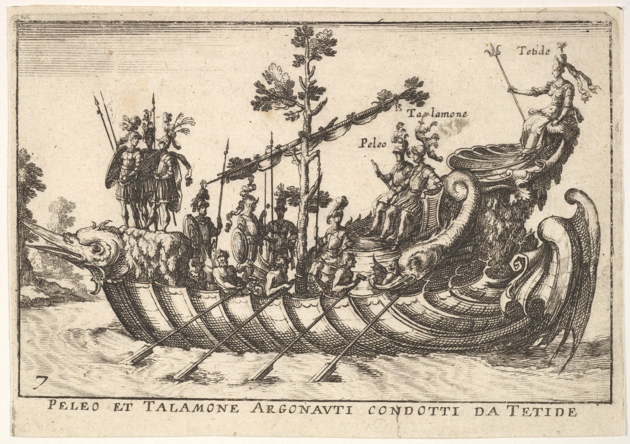 Levy 7: Peleus ja Talamone, joita johtivat argonautit Tetidesistä, upeasta näytelmästä t..., 1664. tekijältä Unbekannt
