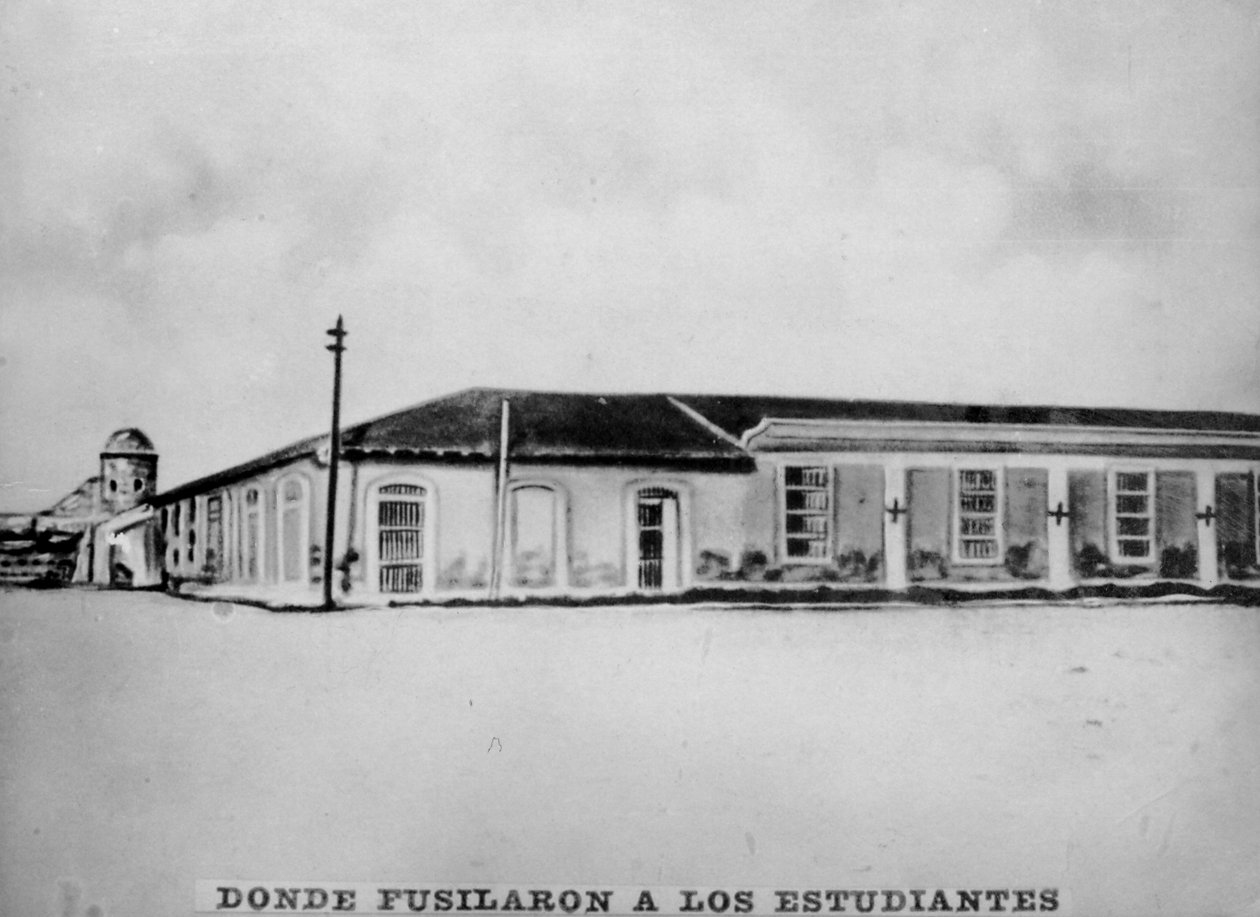 Plaza la Punta, jossa lääketieteen opiskelijat teloitettiin, 1871, 1920-luvut tekijältä Unbekannt