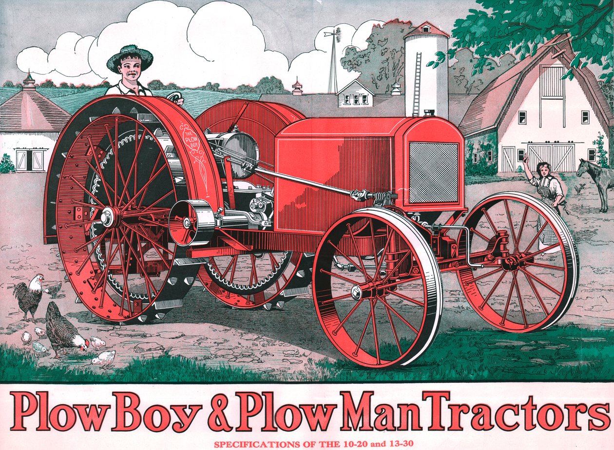 PlowBoy & PlowMan -traktorit, c1916 tekijältä Unbekannt