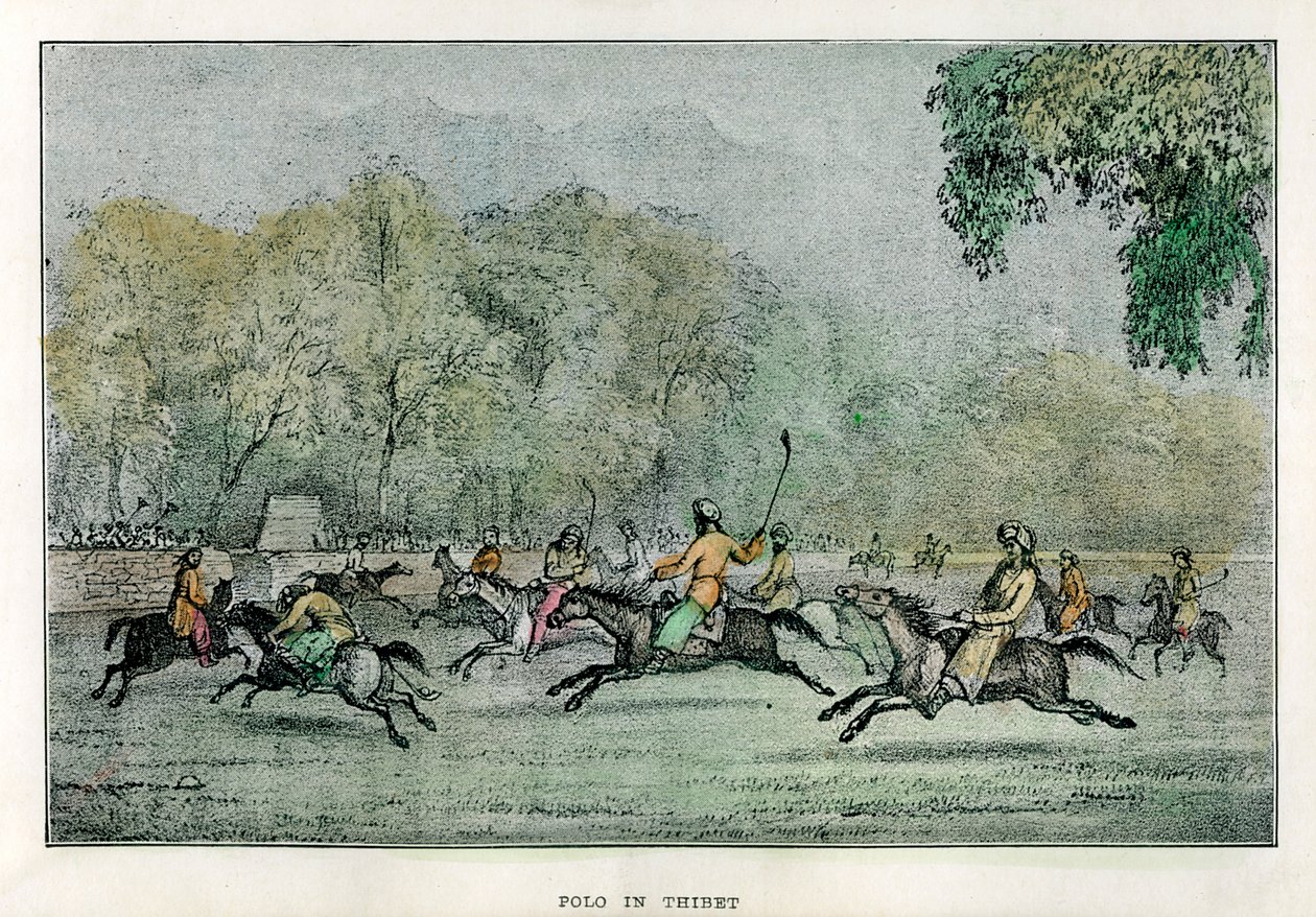 Polo Thibetissä, 1800-luku tekijältä Unbekannt