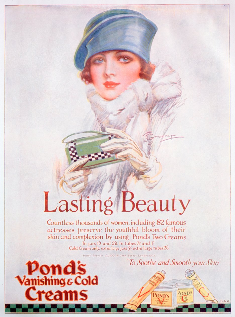 Ponds Cream -mainos, 1927 tekijältä Unbekannt