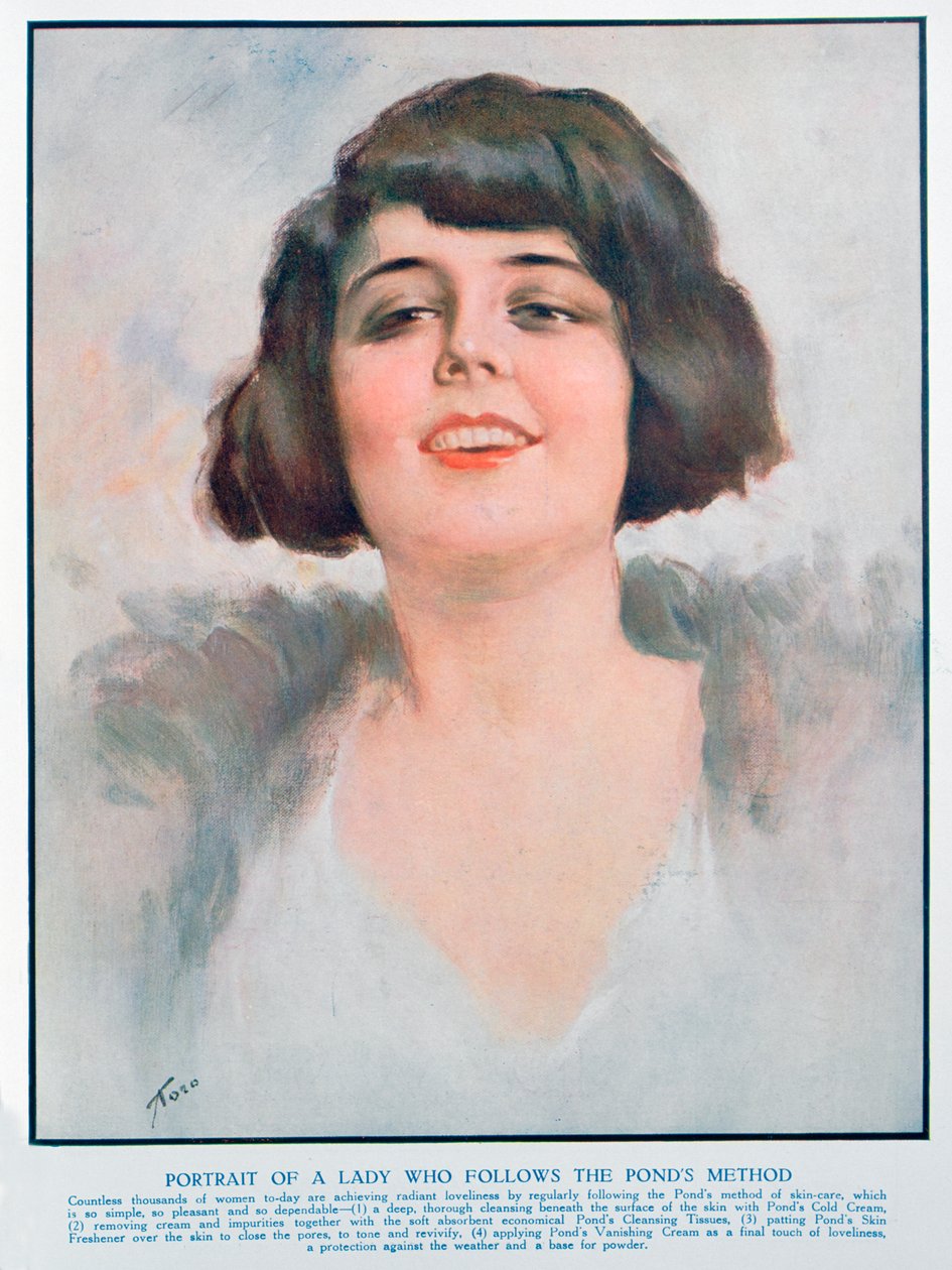 Ponds Cream -mainos, 1928 tekijältä Unbekannt
