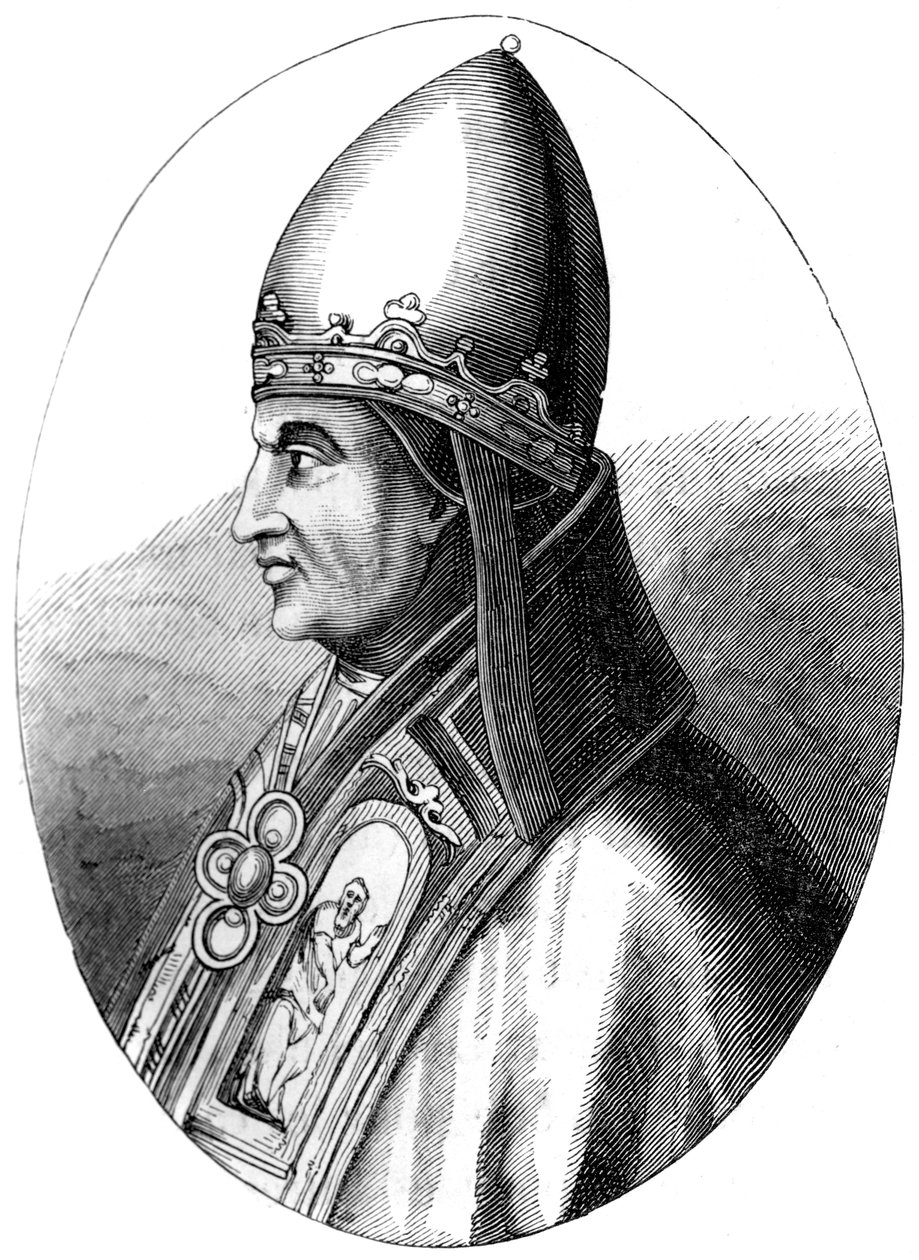 Paavi Gregorius IX c1143-1241, 1849 tekijältä Unbekannt