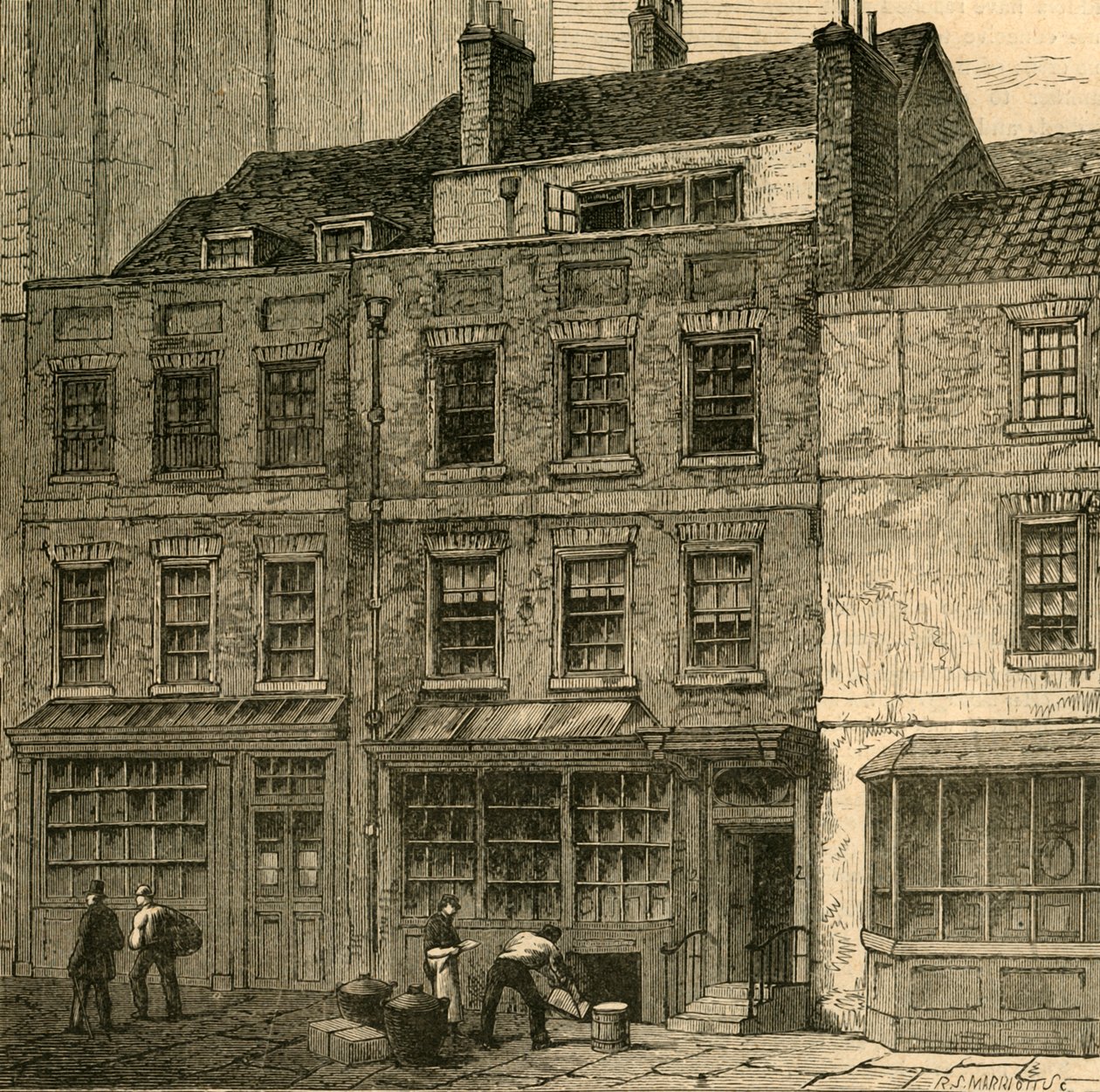 Popes House, Plough Court, Lombard Street 1860, 1897. tekijältä Unbekannt