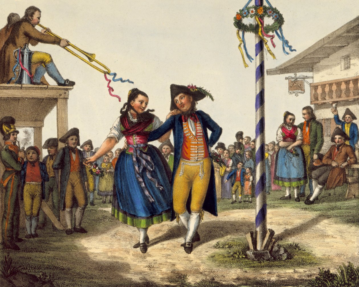 Suositut juhlat, 1800-luvun puoliväli tekijältä Unbekannt