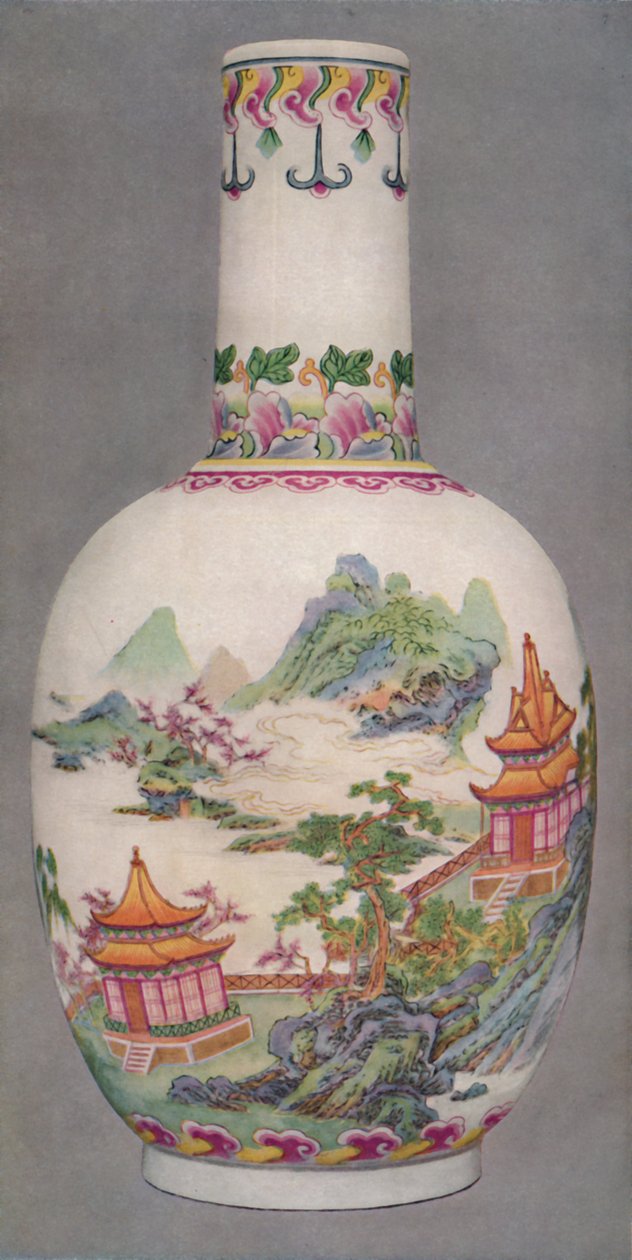 Posliinipullo Ku Yueh Hsuan -tyyliin. Chienin pitkä aika, 1736-1796, 1928 tekijältä Unbekannt