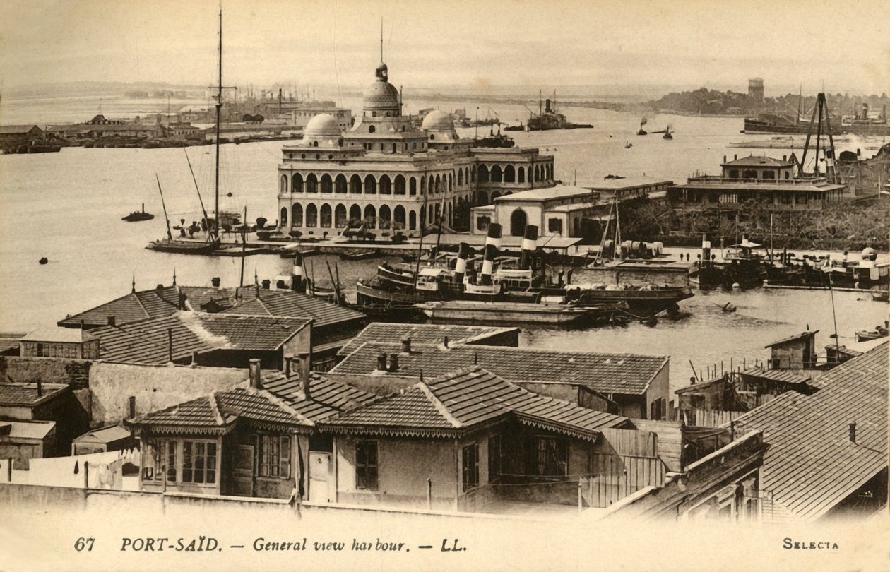 Port-Said. - Yleisnäkymä satamaan. - LL., c1918-c1939. tekijältä Unbekannt