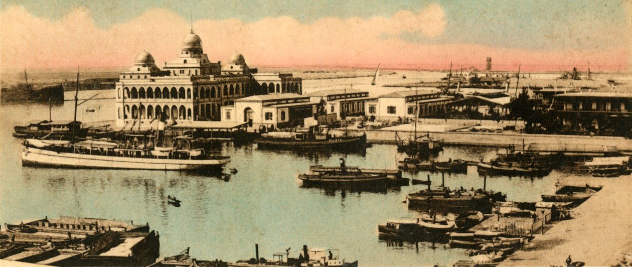 Port sanoi. - Kanavan sisäänkäynti ja yhtiön toimistot, c1918-c1939. tekijältä Unbekannt