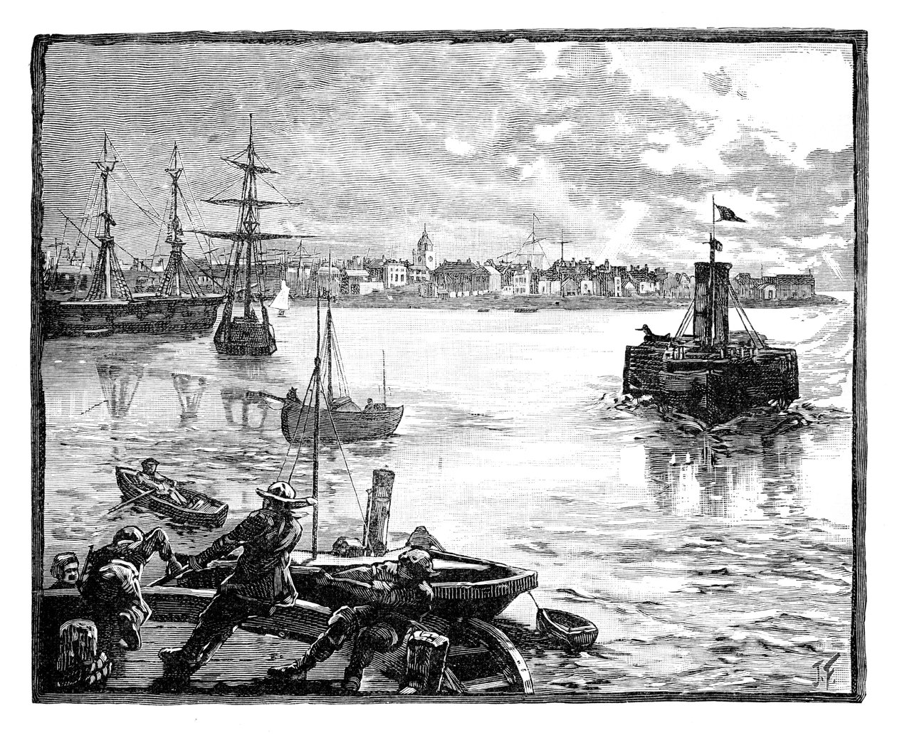 Portsmouth Harbour, Hampshire, 1888 tekijältä Unbekannt
