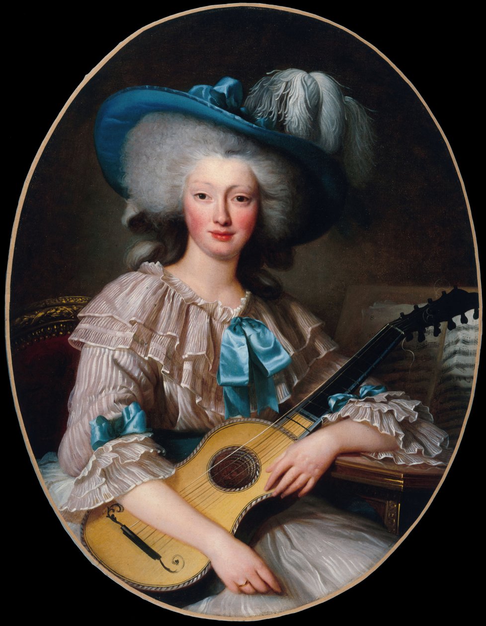 Félicité-Louise de Frézalsin muotokuva 1765-1854, syntynyt Esmangard de Beauval..., 1785. tekijältä Unbekannt