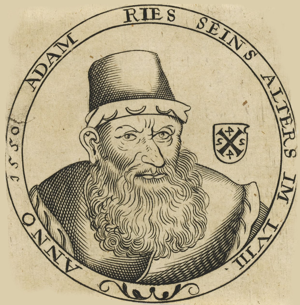 Adam Riesin muotokuva 149293-1559, n. 1600. tekijältä Unbekannt