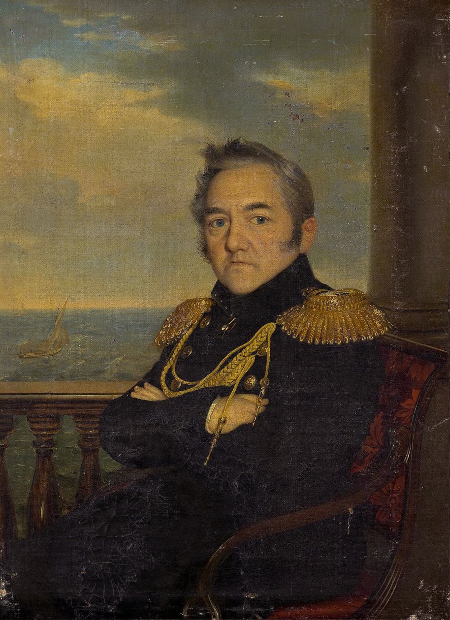 Amiraali Mihail Lazarevin muotokuva 1788-1851, 1800-luvun puoliväli tekijältä Unbekannt