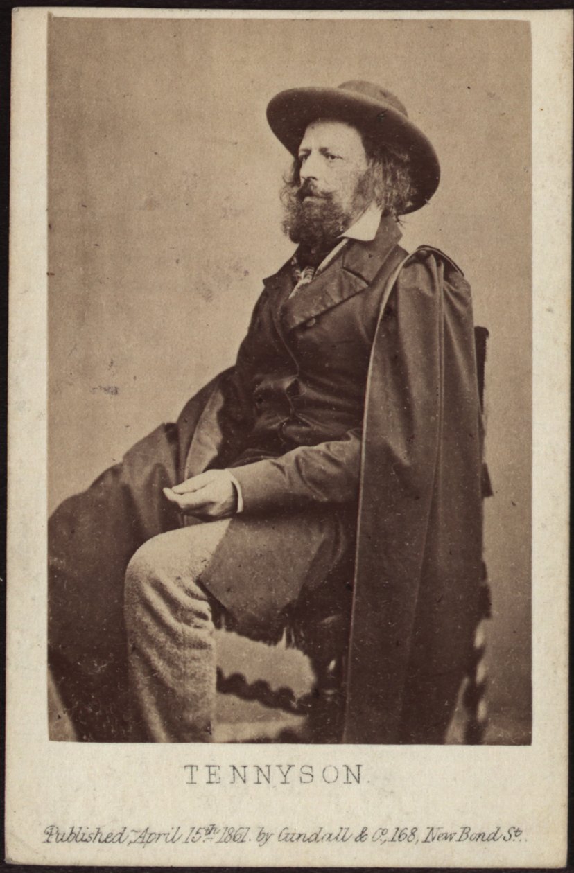 Alfred, Lord Tennysonin muotokuva 1809-1892, 1861. tekijältä Unbekannt
