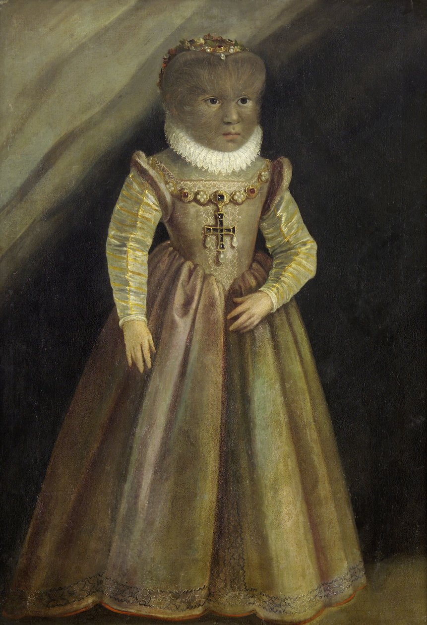 Muotokuva Antonietta Gonsalvuksesta, n. 1580 tekijältä Unbekannt