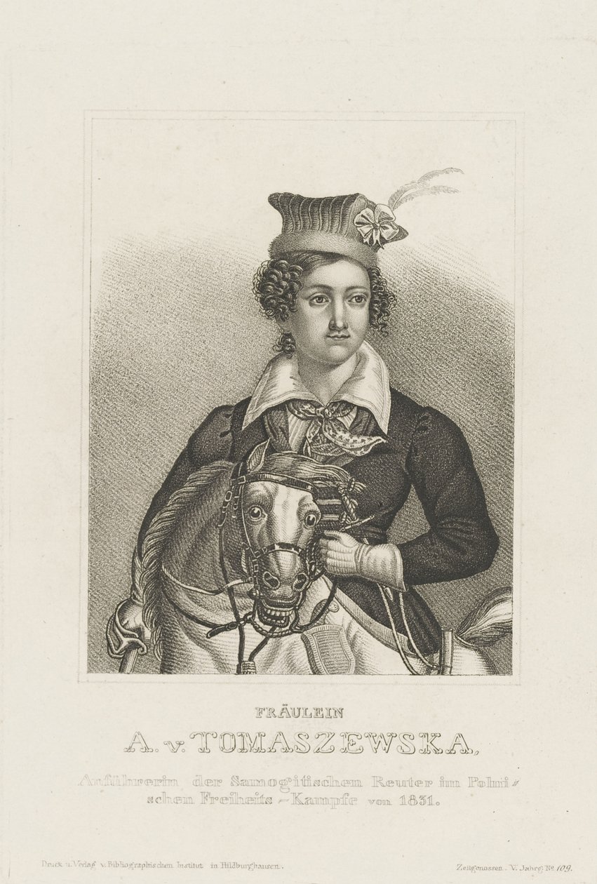 Antonina Tomaszewskan muotokuva 1814-1883, noin 1850. tekijältä Unbekannt