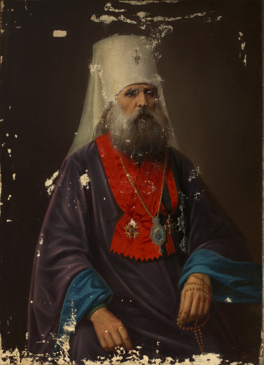 Pihkovan arkkipiispa Iriney Klementjevskin muotokuva 1753-1818, 1800-luvun alku tekijältä Unbekannt