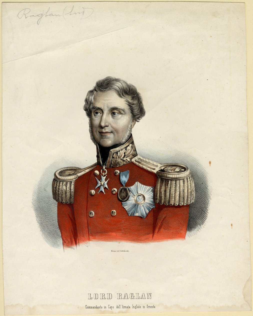 Paroni Raglanin muotokuva, 1854 tekijältä Unbekannt