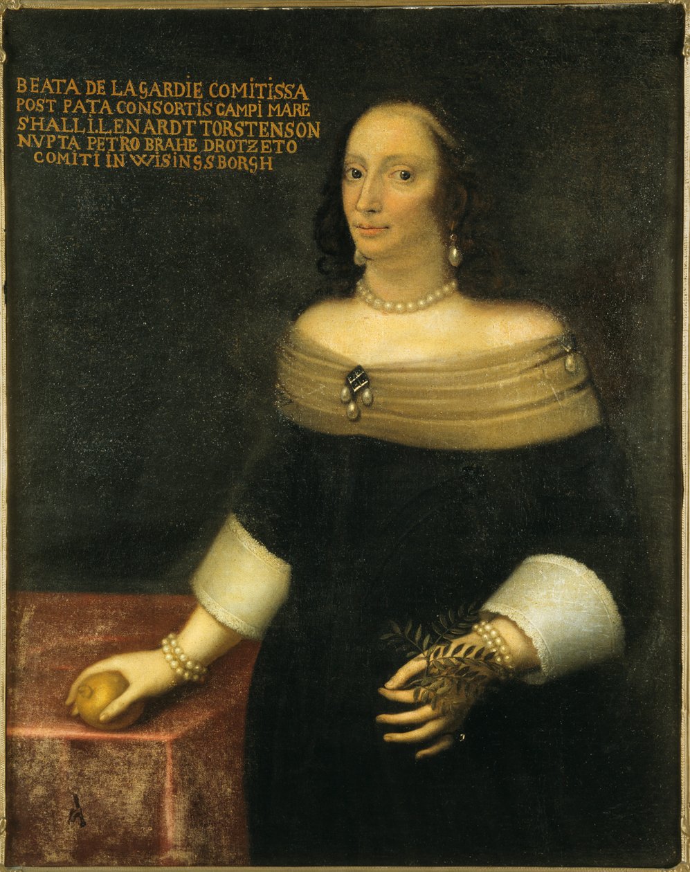 Muotokuva Beata De la Gardiesta 1612-1680, n. 1653. tekijältä Unbekannt