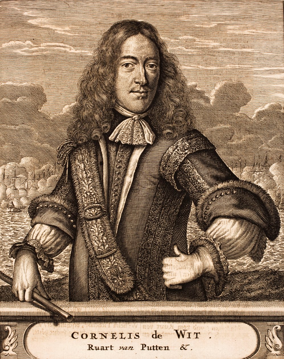 Cornelis de Wittin muotokuva 1623-1672 alkaen: Sotakohtaus, 1675. tekijältä Unbekannt