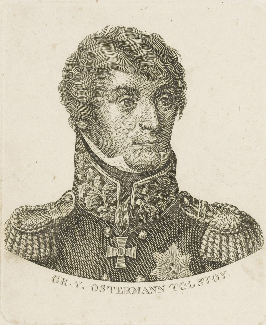 Kreivi Aleksanteri Ivanovitš Ostermann-Tolstoin muotokuva 1772-1857, n. 1800. tekijältä Unbekannt