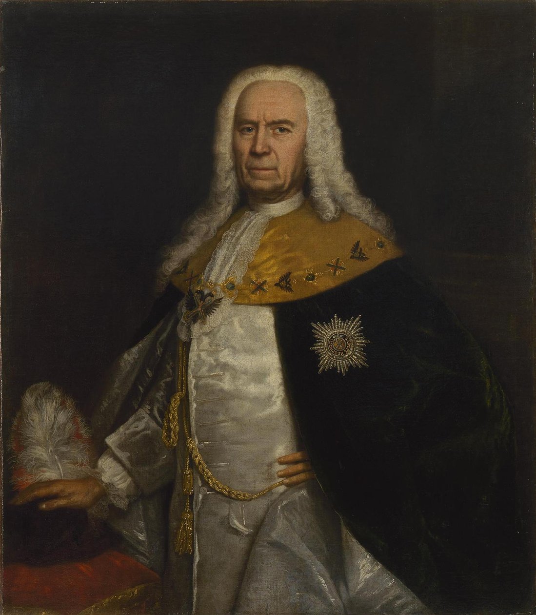 Kreivi Andrei Ivanovitš Ushakovin muotokuva 1708-1739, 1700-luvun puoliväli tekijältä Unbekannt