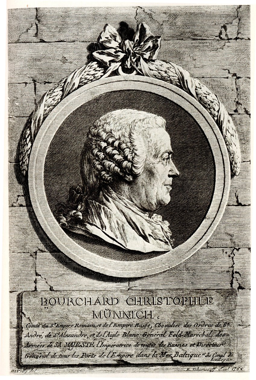 Kreivi Burkhard Christoph von Munnichin muotokuva 1683-1767 tekijältä Unbekannt
