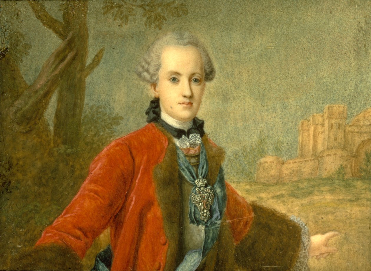 Muotokuva kreivi Kirill Razumovskista 1728-1803, Ukrainan viimeinen hetman, 1700-luvun puoliväli. tekijältä Unbekannt