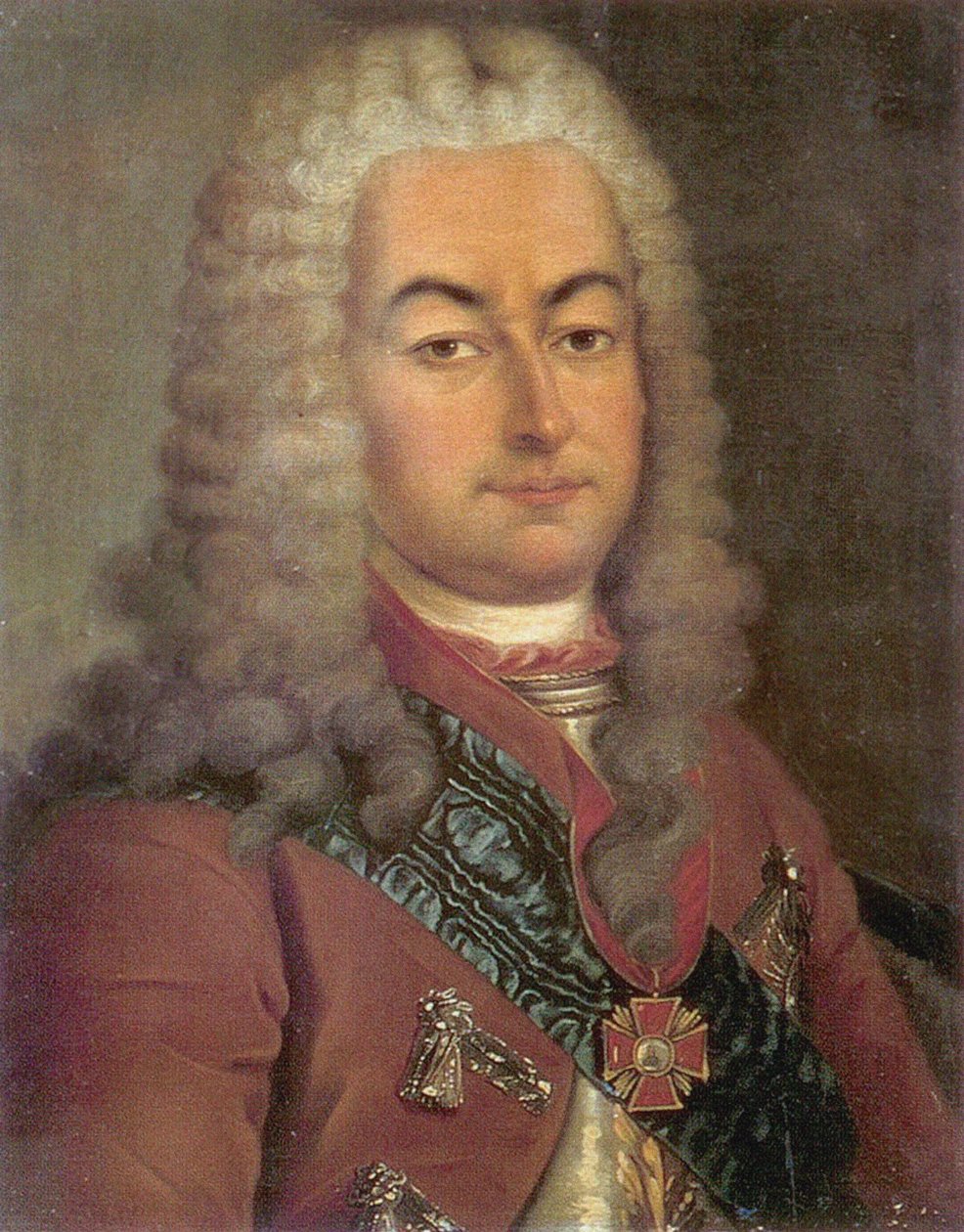 Kreivi Semjon Andrejevitš Saltykovin muotokuva 1672-1742, 1700-luku tekijältä Unbekannt