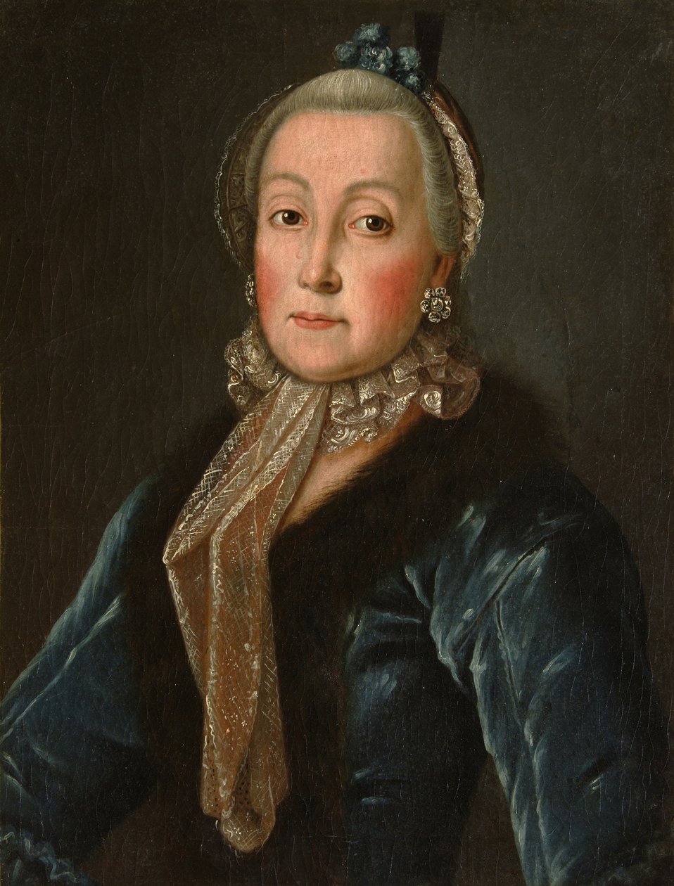 Kreivitär Anna Danilovna Trubetskajan muotokuva 1710-1780, os. Drutskaja-Sokolinskaja, 1700-luvun toinen puoli. tekijältä Unbekannt