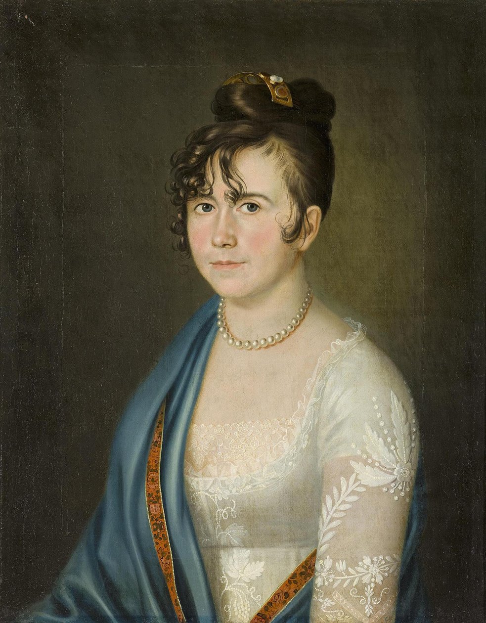 Kreivitär Anna Vladimirovna Bobrinskajan muotokuva 1769-1846, 1800-luku tekijältä Unbekannt