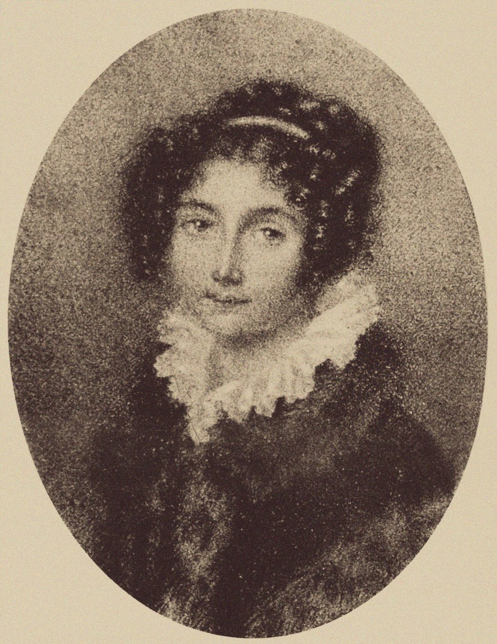 Muotokuva Stritetzin kreivitär Josephine Deymistä, syntynyt Brunsvik de Korompa 1779-1821, n. 1800. tekijältä Unbekannt