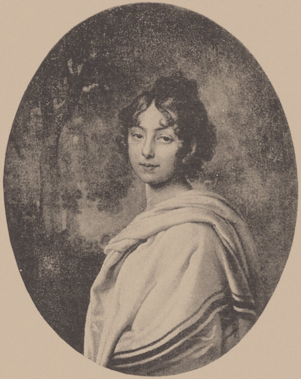 Muotokuva kreivitär Maria Pavlovna von Pahlenista, os. Skavronskaya, n. 1810 tekijältä Unbekannt