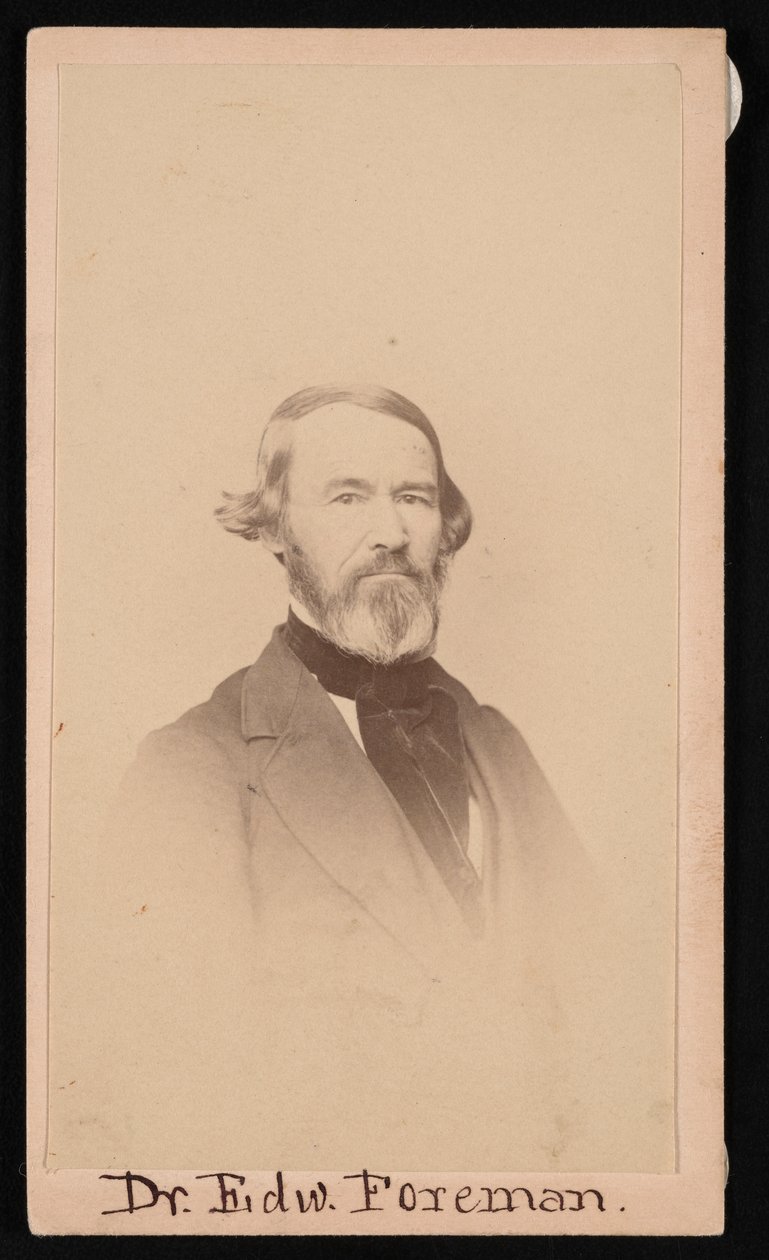 Tohtori Edward R. Foremanin muotokuva 1808-1885, ennen vuotta 1876. tekijältä Unbekannt