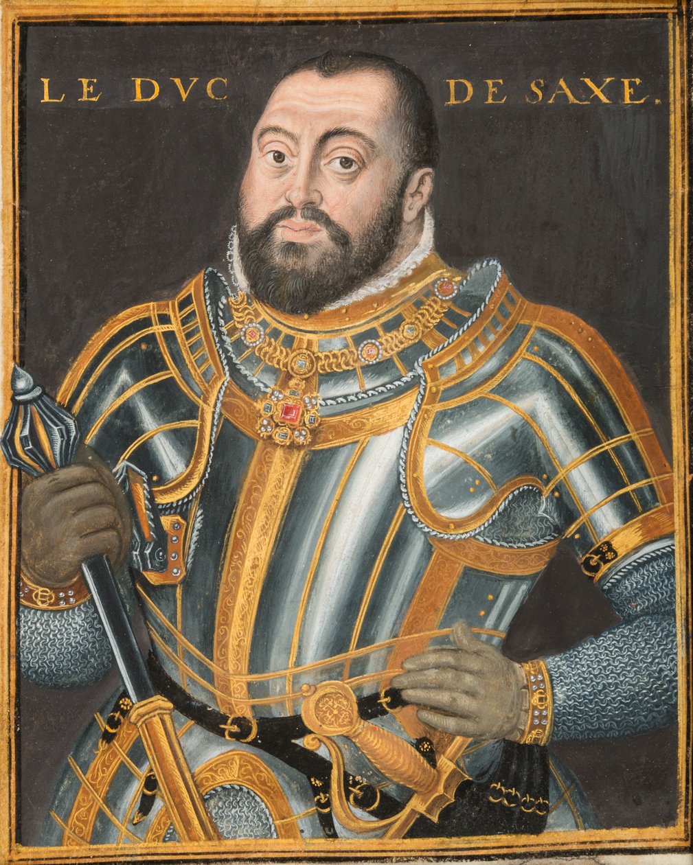 Herttua Johann Friedrich I:n muotokuva 1503-1554, Saksin vaaliruhtinas, n. 1550. tekijältä Unbekannt
