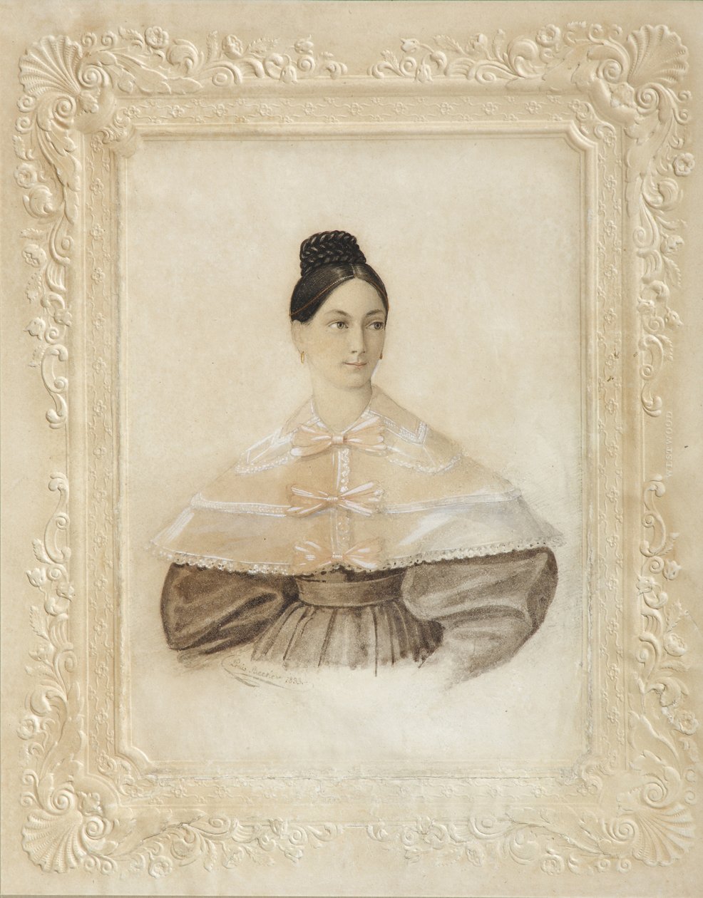 Ekaterina Aleksandrovna Sverbeevan muotokuva, os. Prinsessa Shcherbatova, 1833 tekijältä Unbekannt