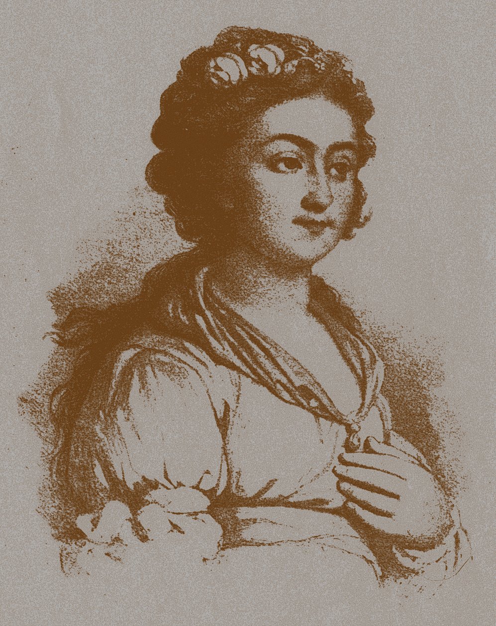 Ekaterina Jakovlevna Deržavinan muotokuva, os Bastidon 1760-1794 V. Borovikovskyn jälkeen tekijältä Unbekannt