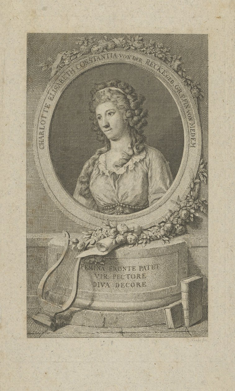 Muotokuva Elisa von der Reckestä 1754-1833, 1792. tekijältä Unbekannt