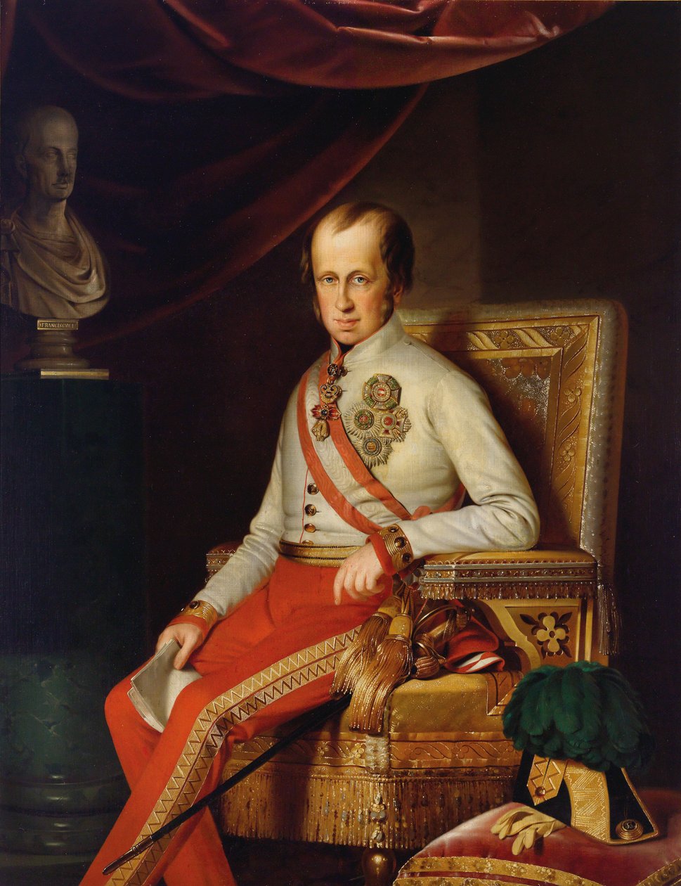 Itävallan keisari Ferdinand I:n muotokuva 1793-1875, n. 1840. tekijältä Unbekannt