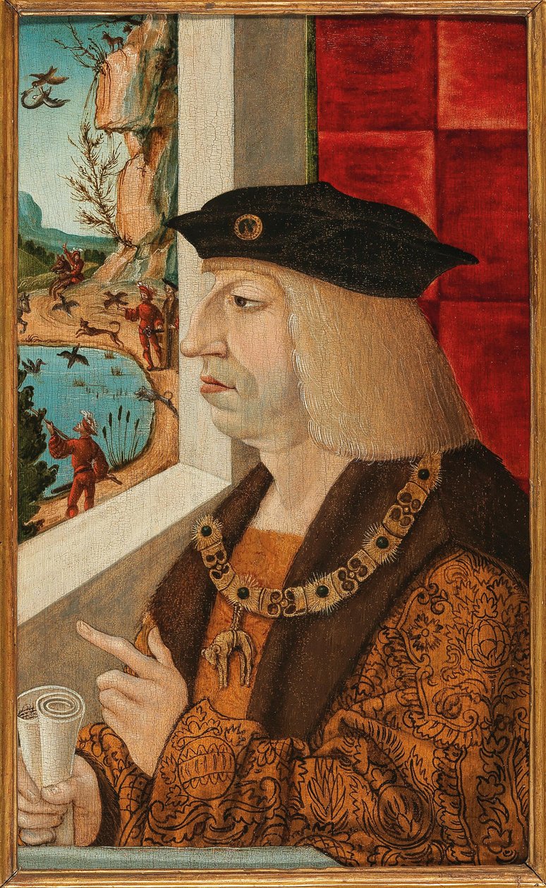 Keisari Maximilian I:n muotokuva 1459-1519, 1500-luku. tekijältä Unbekannt