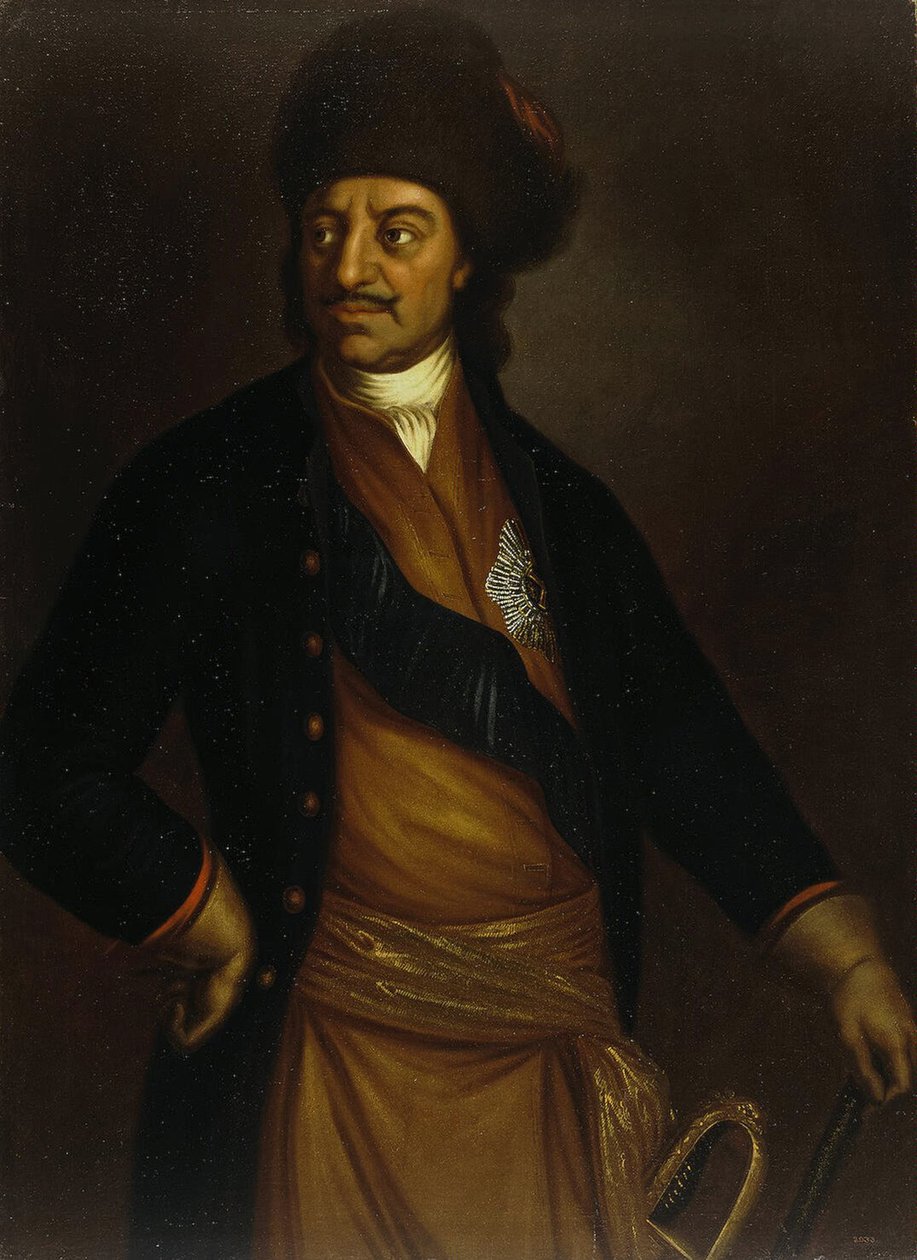 Keisari Pietari I Suuren muotokuva 1672-1725, 1700-luvun alku. tekijältä Unbekannt