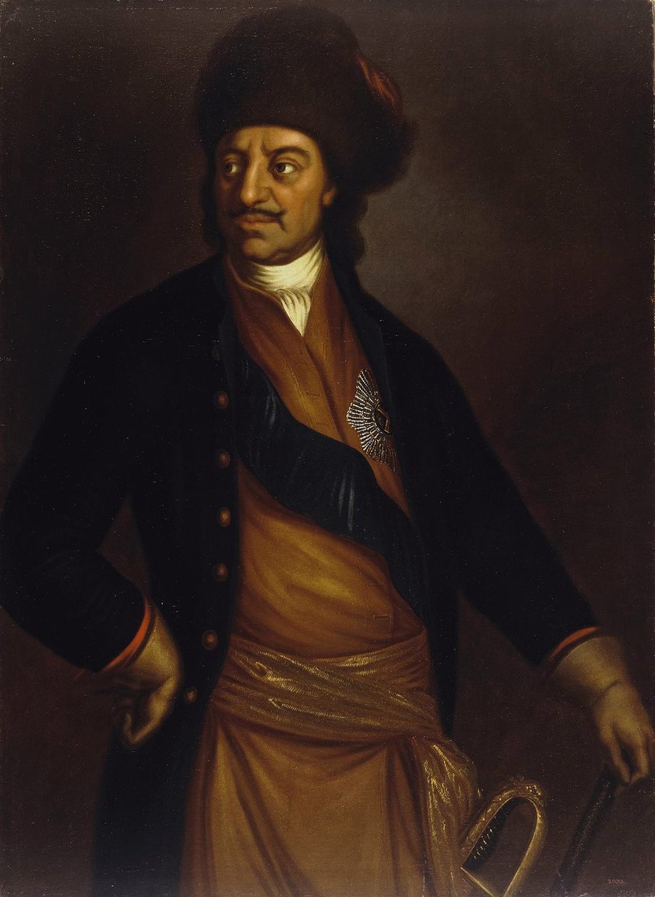 Keisari Pietari I Suuren muotokuva 1672-1725, 1700-luvun ensimmäinen kolmannes tekijältä Unbekannt