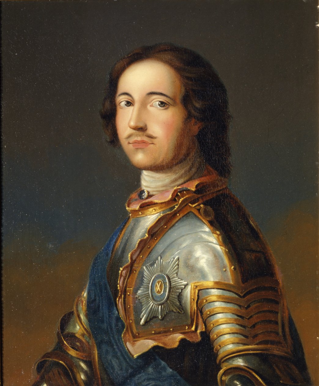 Keisari Pietari I Suuren muotokuva 1672-1725 Knight Armorissa tekijältä Unbekannt