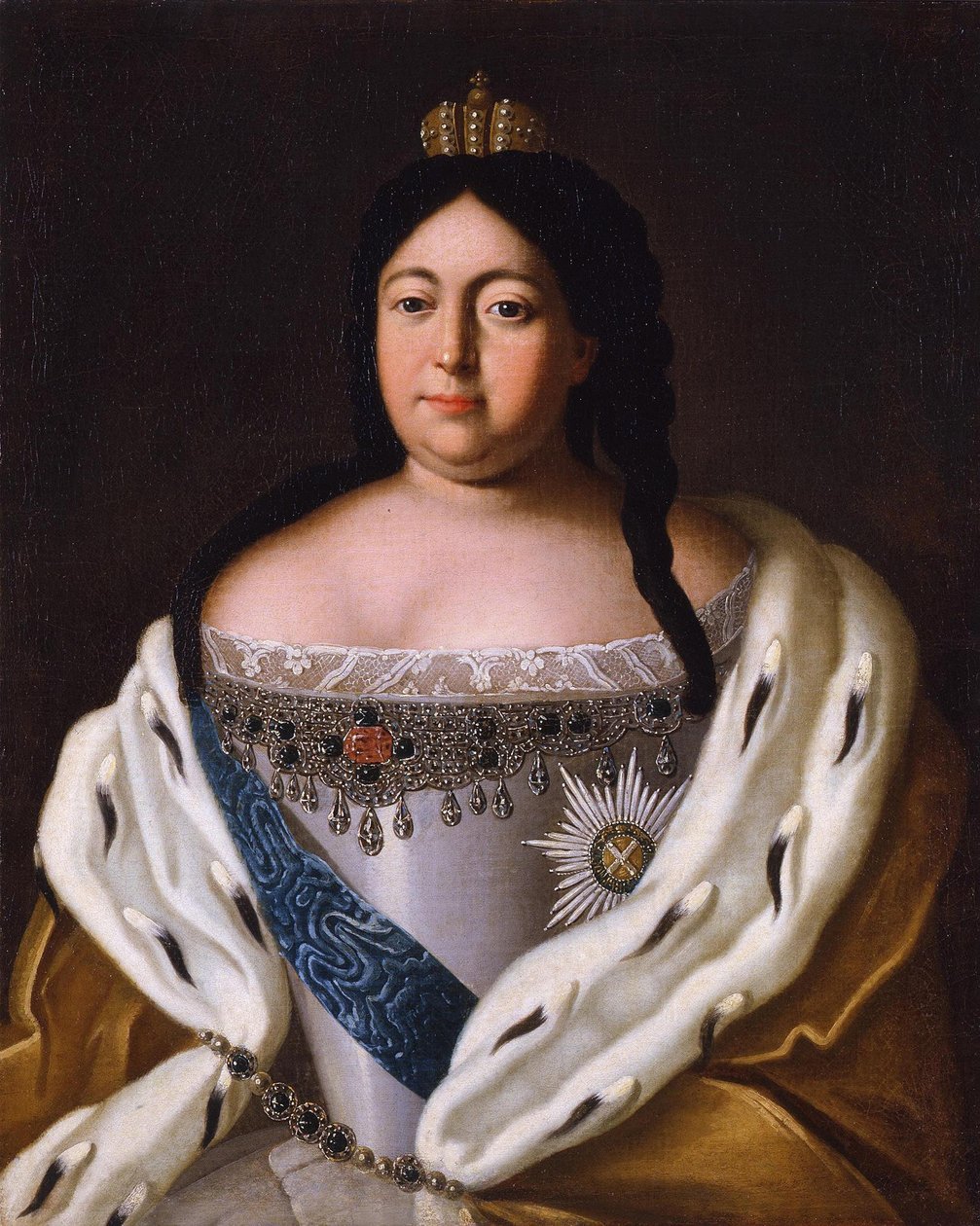 Keisarinna Anna Ioannovnan muotokuva 1693-1740, 1700-luku tekijältä Unbekannt