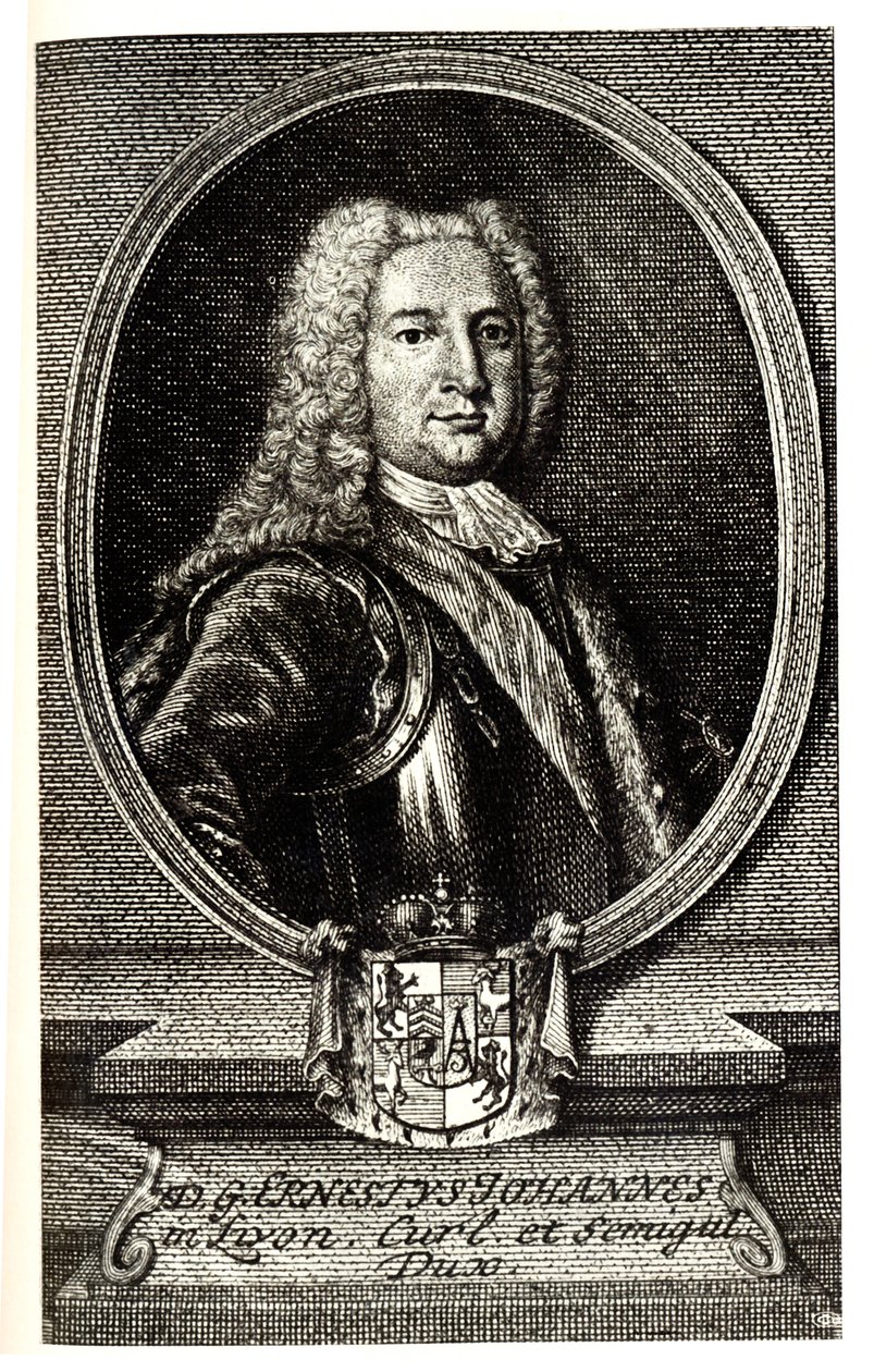 Ernst Johann von Bironin muotokuva 1690-1772, Kurinmaan ja Semigallin herttua ja Venäjän keisarikunnan valtionhoitaja tekijältä Unbekannt