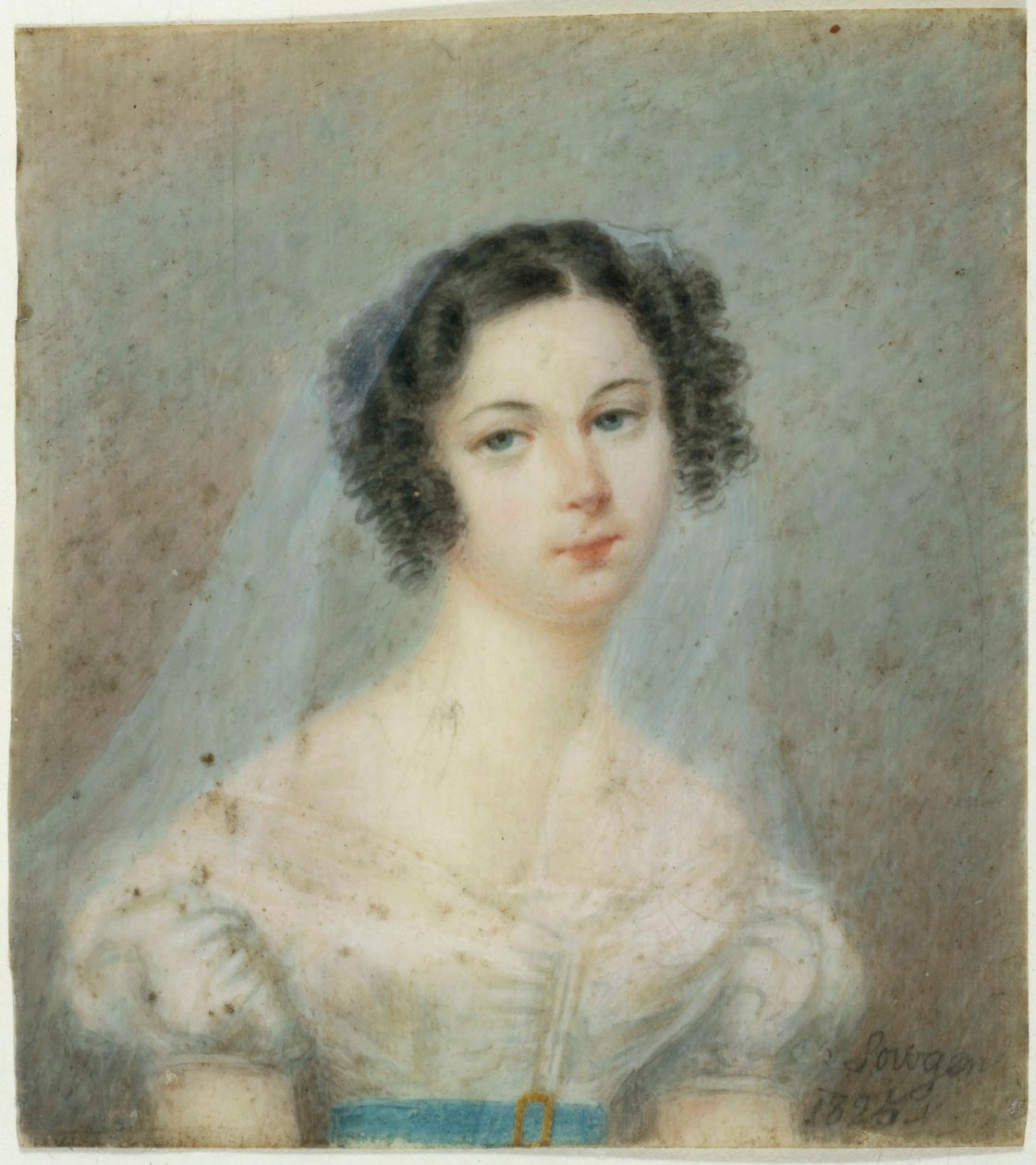 Muotokuva Ewelina Hanskasta, os Rzewuska 1801-1882, 1820-luku. tekijältä Unbekannt
