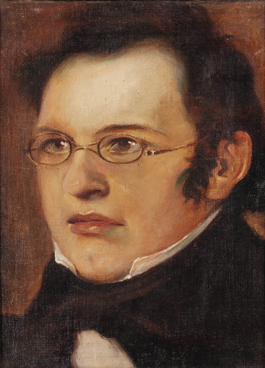 Franz Schubertin muotokuva 1797-1828, 1800-luvun ensimmäinen neljännes. tekijältä Unbekannt